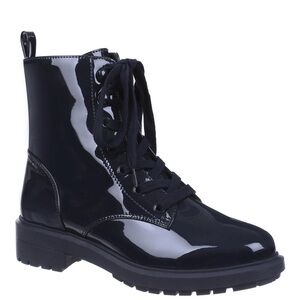 On 34th Terissa Black Patent Booties, Size 9.5 M